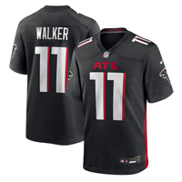 Atlanta Falcons Jalon Walker Nike Black Team Game Jersey