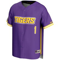#1 LSU Tigers GameDay Greats Lightweight Baseball Fashion Jersey - Purple