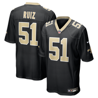 New Orleans Saints Cesar Ruiz Nike Black Player Game Jersey
