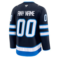 Winnipeg Jets Fanatics Navy Home Premium Custom Jersey