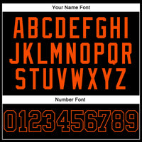 Custom Black Black-Orange Authentic Baseball Jersey