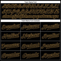 Custom Black Old Gold Pinstripe Black Authentic Baseball Jersey