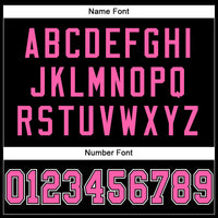 Custom Black Pink-White Mesh Authentic Football Jersey