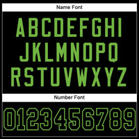 Custom Black Black-Neon Green Mesh Authentic Football Jersey