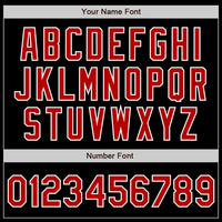 Custom Black Red-White Authentic Baseball Jersey