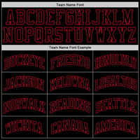 Custom Black Black-Red Authentic Throwback Basketball Jersey