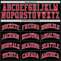 Custom Black Red-White Authentic Throwback Basketball Jersey