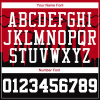 Custom Black White-Red Round Neck Sublimation Basketball Uniform Jersey