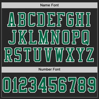 Custom Black Kelly Green-White Mesh Authentic Football Jersey