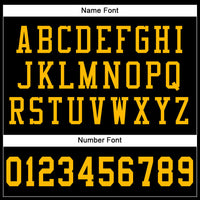 Custom Black Gold Mesh Authentic Football Jersey