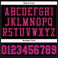 Custom Black Hot Pink-Purple Mesh Authentic Football Jersey