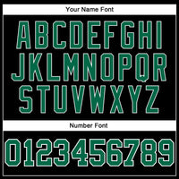 Custom Black White Pinstripe Kelly Green-White Authentic Basketball Jersey