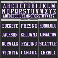 Custom Black Purple-White Mesh Authentic Football Jersey