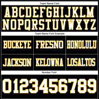 Custom Black White-Gold Authentic Football Jersey