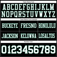 Custom Black White-Kelly Green Authentic Football Jersey