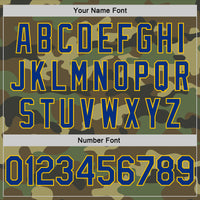 Custom Camo Royal-Gold Authentic Salute To Service Basketball Jersey