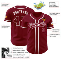 Custom Crimson Crimson-White Authentic Baseball Jersey