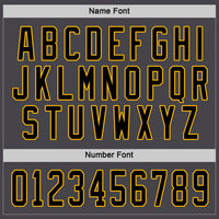 Custom Steel Gray Black-Gold Hockey Jersey