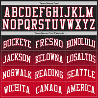 Custom Black White-Red Authentic Fade Fashion Basketball Jersey