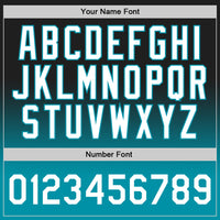 Custom Black White-Teal Authentic Fade Fashion Basketball Jersey