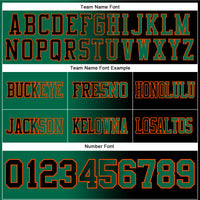 Custom Black Kelly Green-Orange Authentic Gradient Fashion Football Jersey