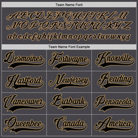 Custom Steel Gray Black-Old Gold Hockey Jersey
