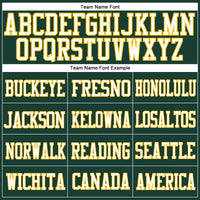 Custom Green White-Gold Mesh Authentic Football Jersey