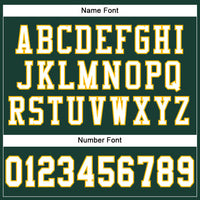 Custom Green White-Gold Mesh Authentic Football Jersey