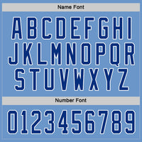 Custom Light Blue Royal-White Hockey Jersey