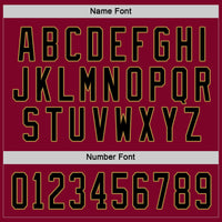 Custom Maroon Black-Old Gold Hockey Jersey