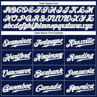 Custom Navy White Pinstripe White-Gray Authentic Baseball Jersey