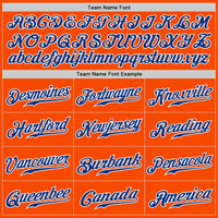 Custom Orange White Pinstripe Royal-White Authentic Baseball Jersey