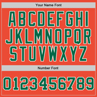 Custom Orange Kelly Green-White Authentic Throwback Basketball Jersey
