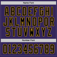 Custom Purple Black-Gold Hockey Jersey