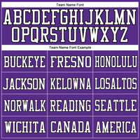 Custom Purple Black-White Mesh Authentic Football Jersey