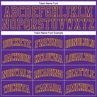 Custom Purple Purple-Gold Authentic Throwback Basketball Jersey