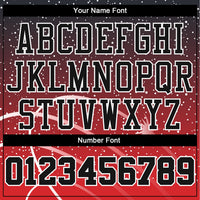 Custom Red Black-White Round Neck Sublimation Basketball Uniform Jersey