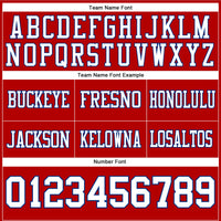 Custom Red White-Royal Authentic Football Jersey