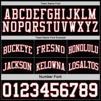 Custom Reversible Black White-Red Double Side Sublimation Basketball Set Jersey