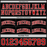 Custom Reversible Black Red-White Double Side Sublimation Basketball Set Jersey