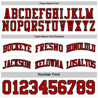 Custom Reversible Black Red-White Double Side Sublimation Basketball Set Jersey