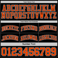 Custom Reversible Black Orange-White Double Side Sublimation Basketball Set Jersey