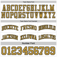 Custom Reversible Black Old Gold-White Double Side Sublimation Basketball Set Jersey