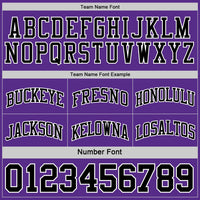 Custom Reversible Black Purple-White Double Side Sublimation Basketball Set Jersey