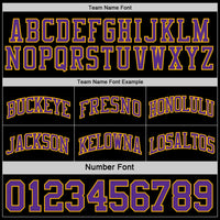 Custom Reversible Black Purple-Gold Double Side Sublimation Basketball Set Jersey
