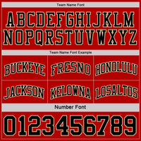 Custom Red Black-Cream Reversible Double Side Sublimation Basketball Set Jersey