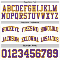 Custom Purple White-Gold Reversible Double Side Sublimation Basketball Set Jersey