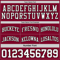 Custom Reversible Maroon White-Black Double Side Sublimation Basketball Set Jersey