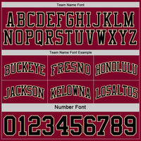 Custom Reversible Maroon Black-Cream Double Side Sublimation Basketball Set Jersey