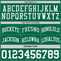 Custom Reversible Kelly Green White Double Side Sublimation Basketball Set Jersey